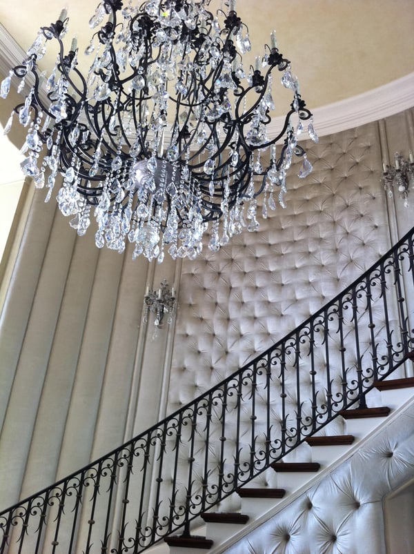 Judith Wilson Interior Design Staircase chandelier