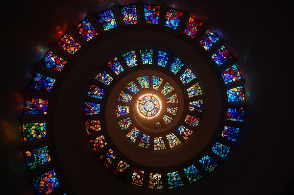 Spiral Glass window